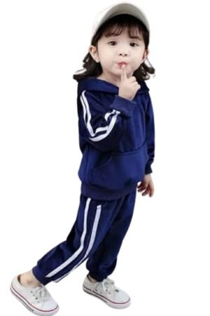 Baby Velvet Winter Tracksuit – Navy