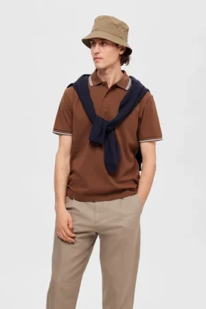 Tipping Polo T-Shirt, Brown
