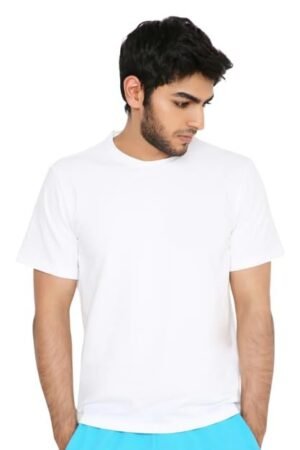 Half Sleeve Modern Style T-Shirt, White