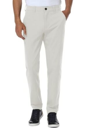 Men's Regular Fit Formal Trouser, Classic White