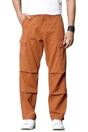 Men's | Solid 6 Pocket Chino Pants - Orange