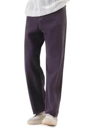 Men's Loose Mid Rise Jeans Purpple