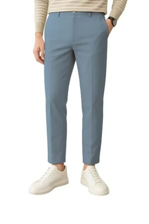 Formal Trousers for Men, Light Blue
