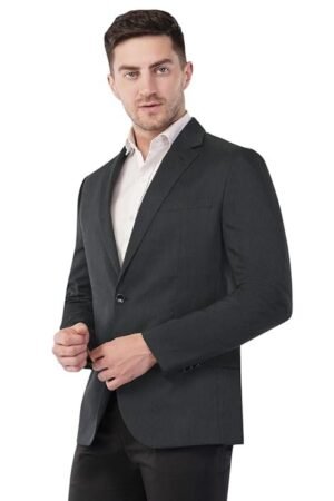 Men's Formal Blazer, Obsidian Charcoal