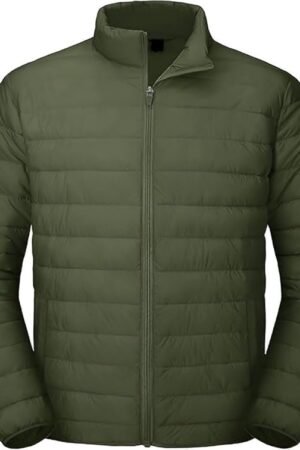 Men's Bomber Nylon Jacket, Olive