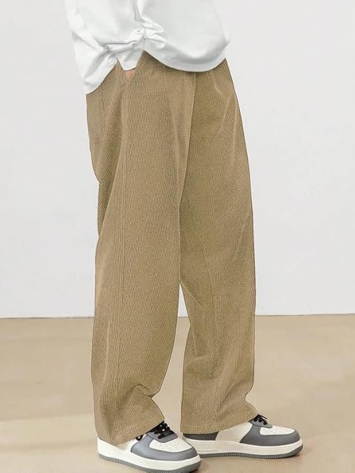 Men's Stretchable Sweatpant Trouser, Beige - Image 4