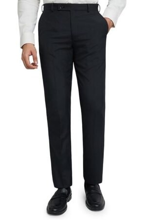 Men's Checks Pattern Formal Trouser, Black