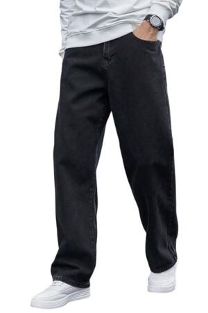 Mens Regular Fit Mide Rise Jeans - Carbon Black