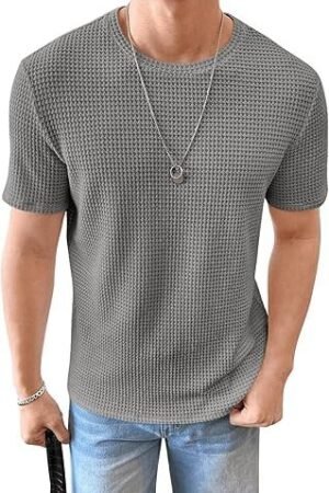 Men's Round Neck T-Shirt, Grey