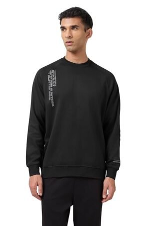 Men's Full Sleeve Active Out Sweatshirt, Black