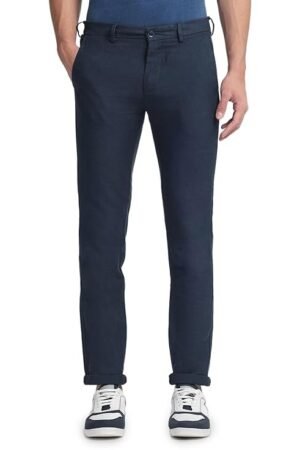 Men's Mid Rise Slim Pants, Blue
