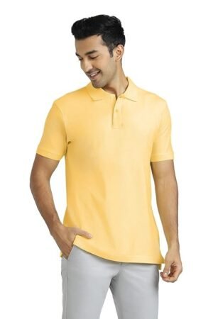 Men's Half Sleeve Polo T-Shirt, Yellow