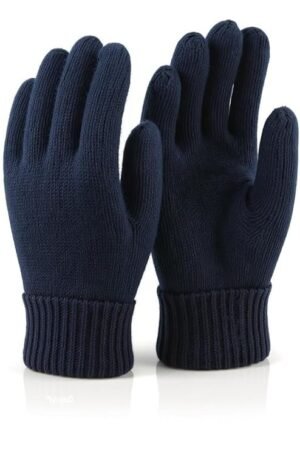 Unisex Winter Woollen Gloves for Men and Women - Navy Blue