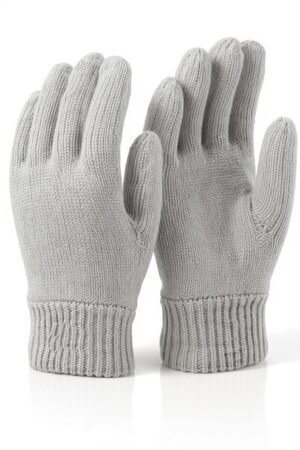Unisex Winter Woollen Gloves for Men and Women - Grey