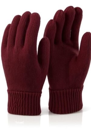 Unisex Winter Woollen Gloves for Men and Women - Maroon