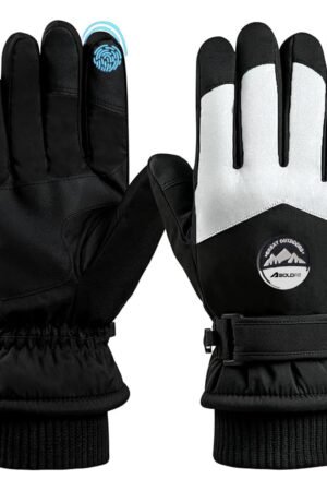 Unisex Winter Ski Gloves - Black