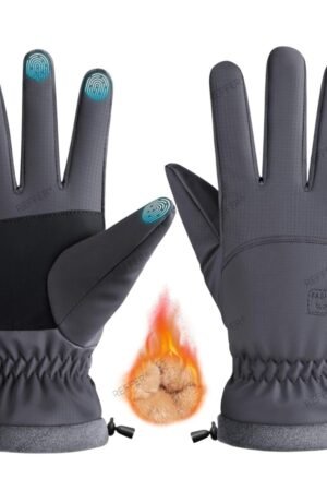 Winter Gloves for Men and Women, Full Hand Touchscreen Winter Gloves, Grey