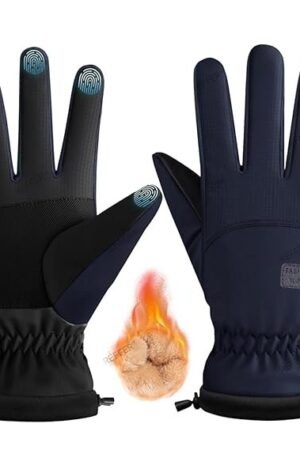Winter Gloves for Men and Women, Navy Blue