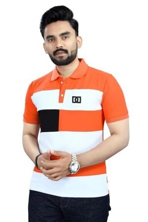 Men's Half Sleeve T-Shirt, Orange