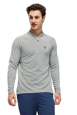 Men's Polyester Solid Hooded Sweatshirt, Grey