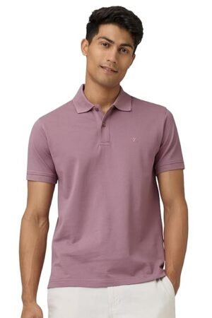 Men's Nova Combed Cotton Regular Fit Polo T-Shirt, Pink