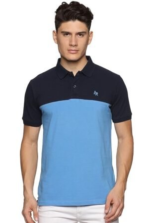 Men's Cotton Regular Fit Polo T-Shirt, Blue/Black