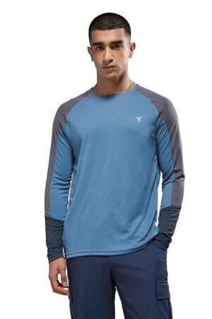 Men's Polyester Slim Fit T-Shirt, Blue