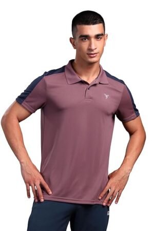 Men's Half Sleeve Polo Neck T-Shirt, Brown
