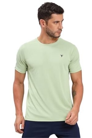 Men's Polyester Activewear Sports T-Shirt, White