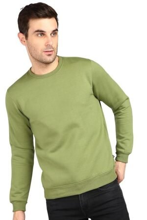 Men's Cotton Round Neck Full Sleeve Sweatshirt, Green
