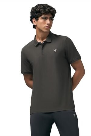 Men's Half Sleeve Polo T-Shirt, Dark Grey