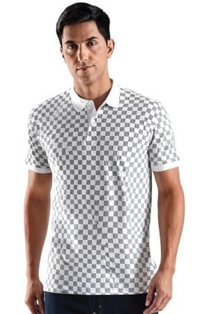 Men's Polo Printed T-Shirt, White