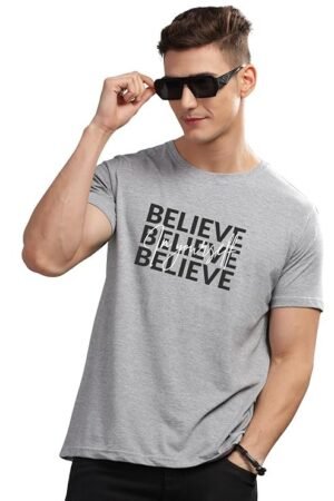 Men's Printed T-Shirt, Grey