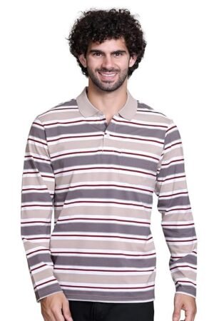 Full Sleeve Polo T-Shirt, Multicolor