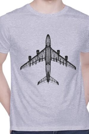 Graphic Printed T-Shirt for Unisex, Grey