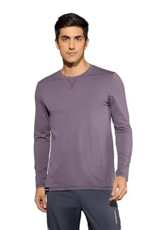 Men's Crew Neck Full Sleeve T-Shirt, Purple