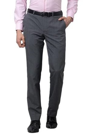 Men's Pattern Smart Fit Formal Trouser, Grey