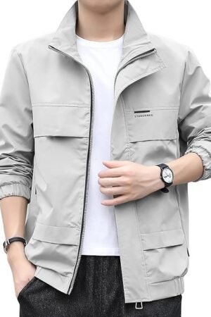 Lightweight Outwear Jacket, Grey