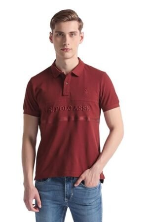 Men's Cotton Slim Fit Shirt, Maroon