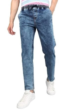 Men Mid Rise Regular Fit Jogger Jeans - Blue