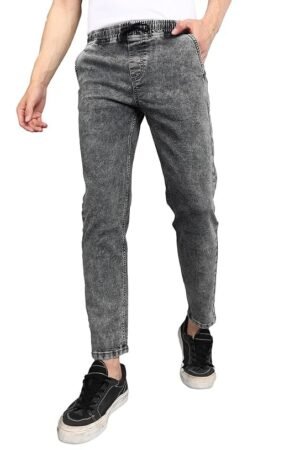 Men Mid Rise Regular Fit Jogger Jeans - Grey
