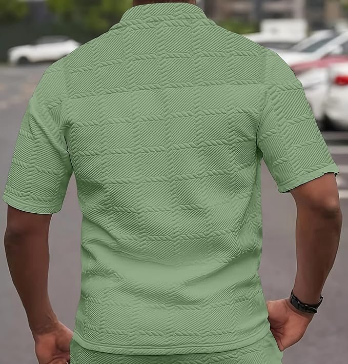 Men's Polo T-Shirt, Olive Green - Image 4