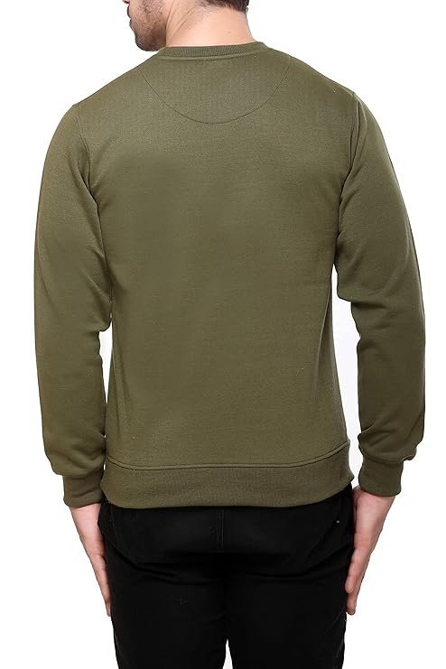 Men's Cotton Round Neck Printed Sweatshirts, Dark Grey - Image 2