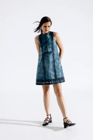 Women's Denim Mini Dress, Blue
